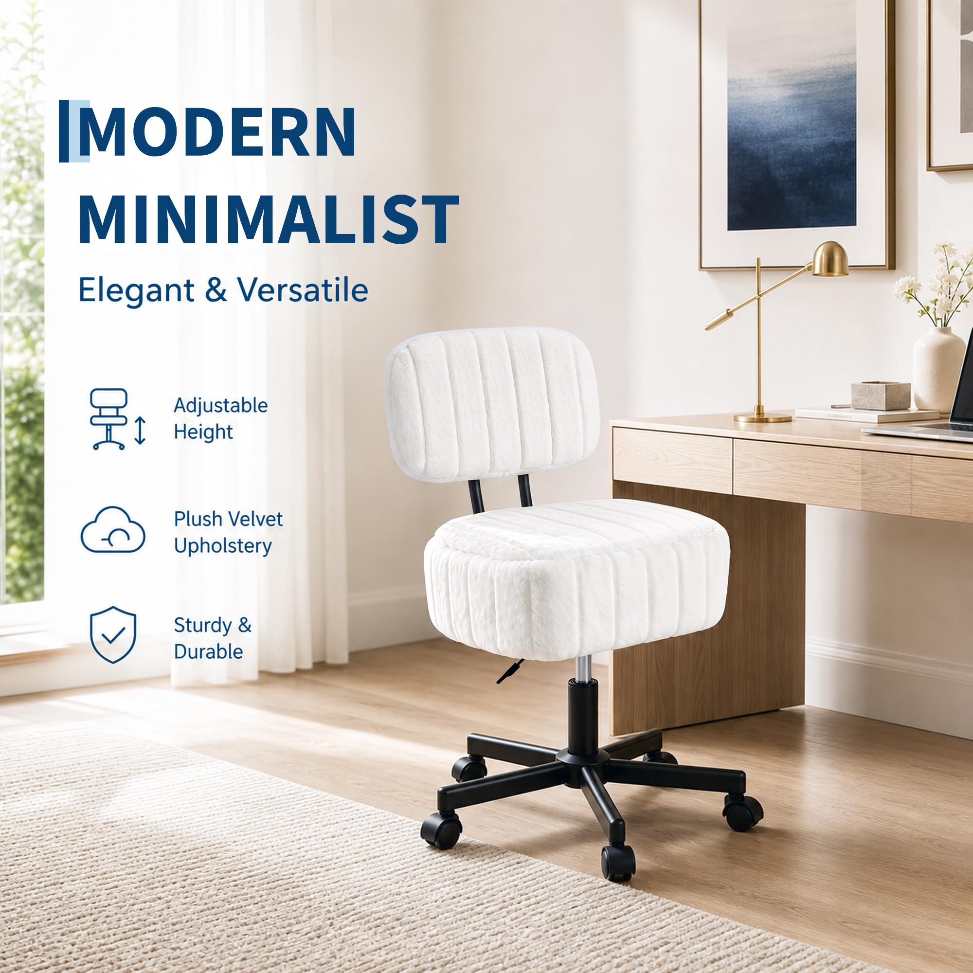 Office Stool - Cadeira de toucador com espaço de