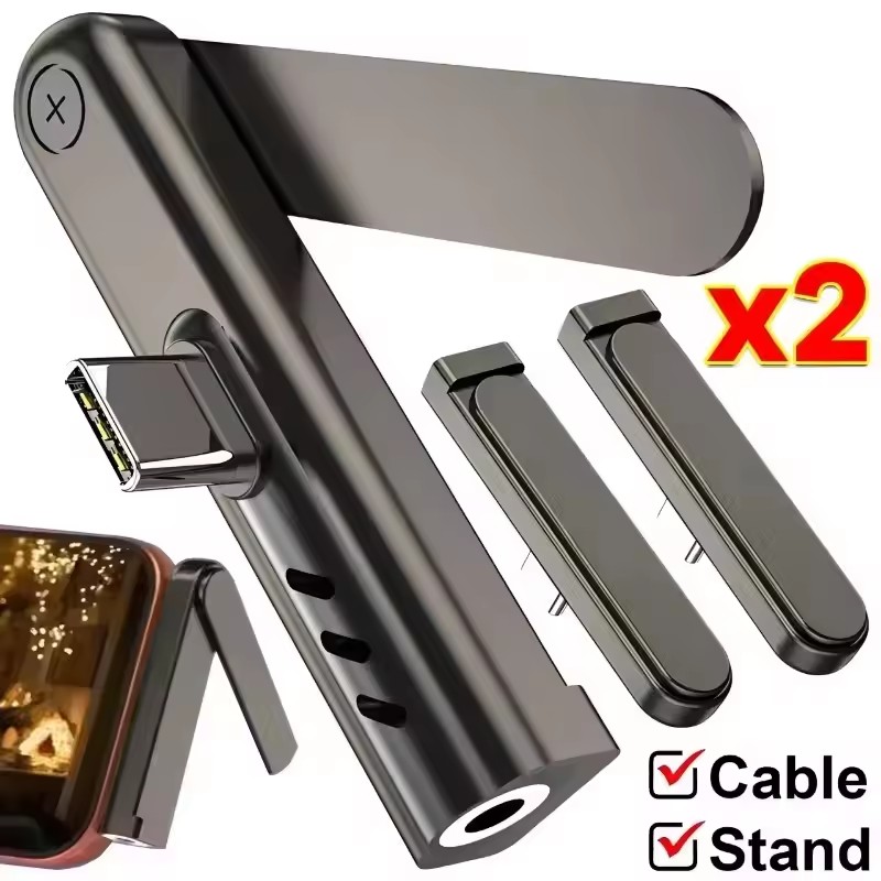 Standing Desk - Adaptador dobrável portátil USB C para