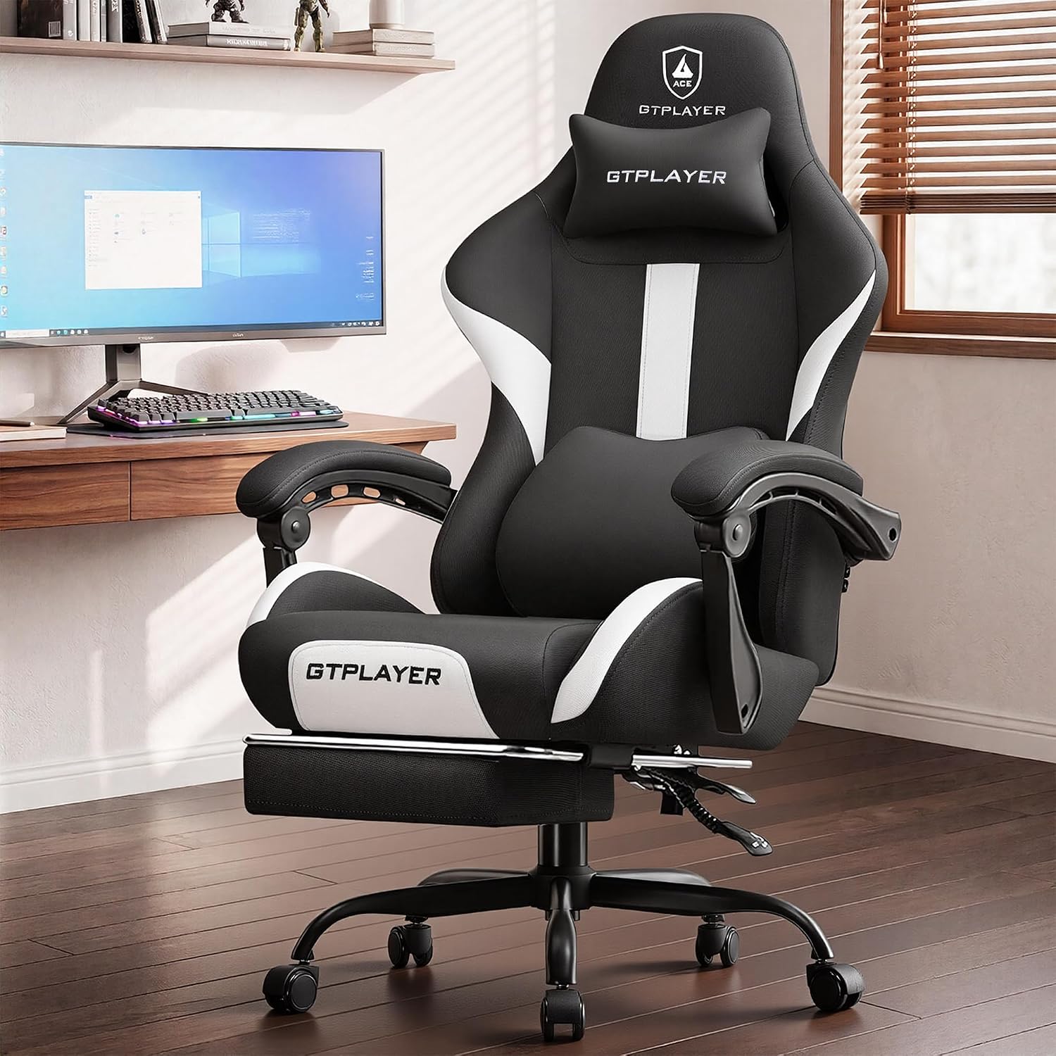 Office Chair Cushion - Cadeira de jogos LUCKRACER, modelo grande