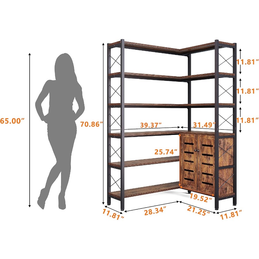 Estante de canto com 6 pratele - Bookshelf avaliação e preço