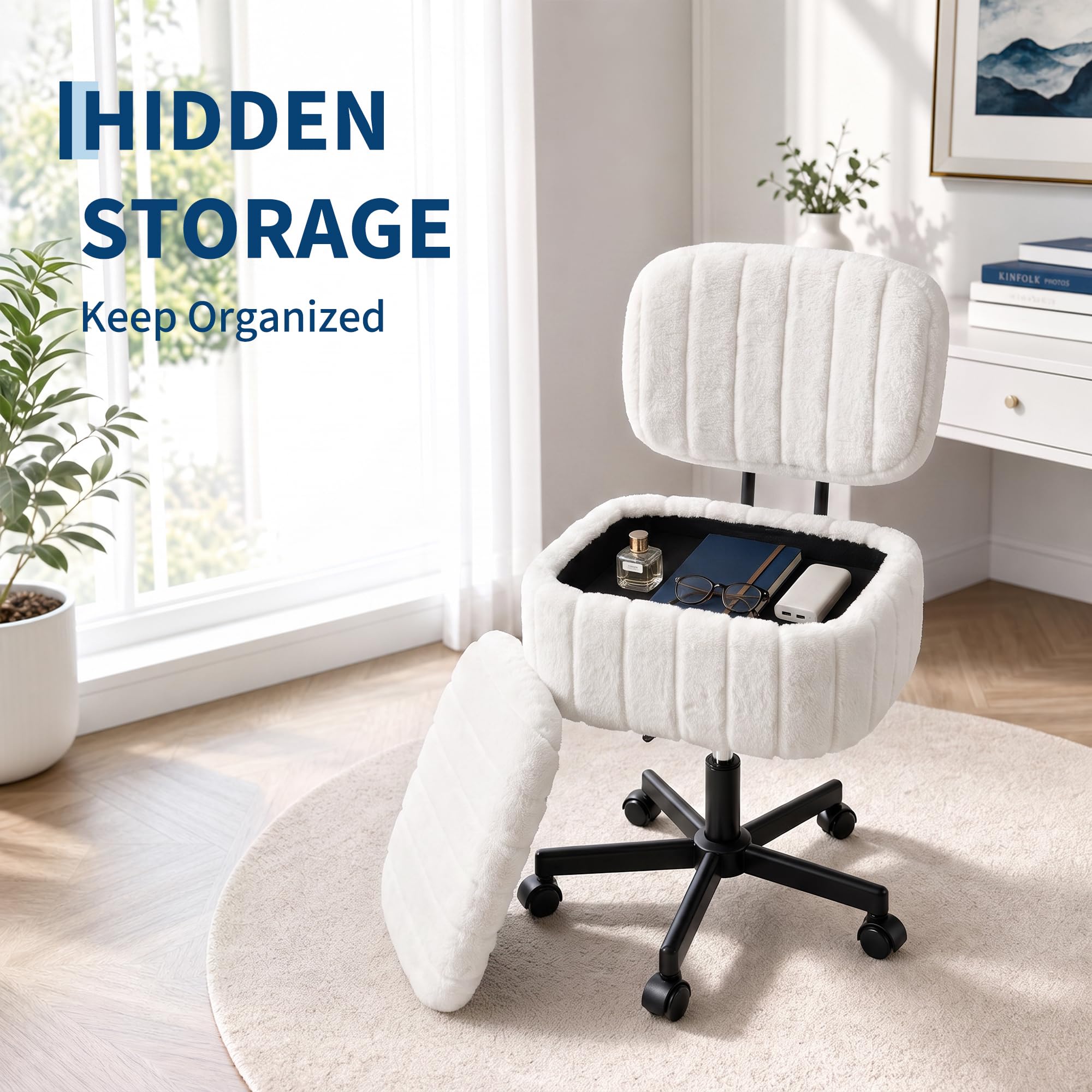 Cadeira de toucador com espaço - Office Stool avaliação e preço