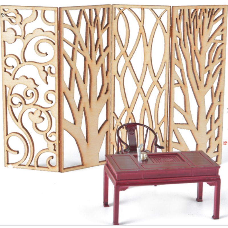 4 Peças de Divisórias de Madei - Partition Screen Divider avaliação e preço