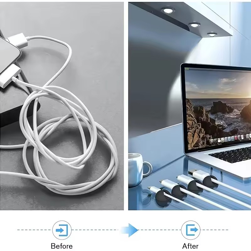 5/50 Peças Clipes de Cabo para - Desk Organizer avaliação e preço