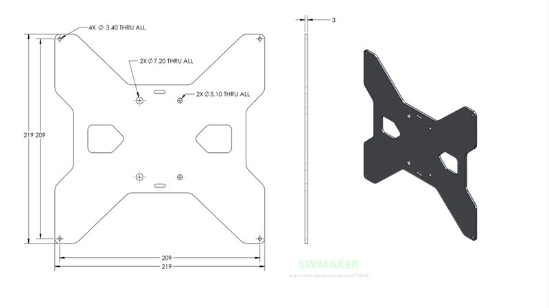 TEVO Tarântula alumínio Y Carr - Printer Stand avaliação e preço